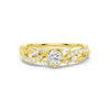 Intertwined Leaf Motif Lab Grown Diamond Twisted Promise Ring