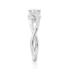 Intertwined Leaf Motif Lab Grown Diamond Twisted Promise Ring