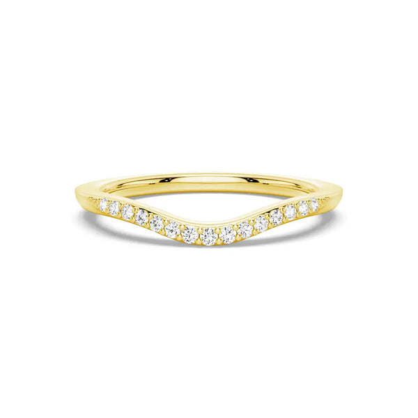 Petite Curved Lab Grown Diamond Ring