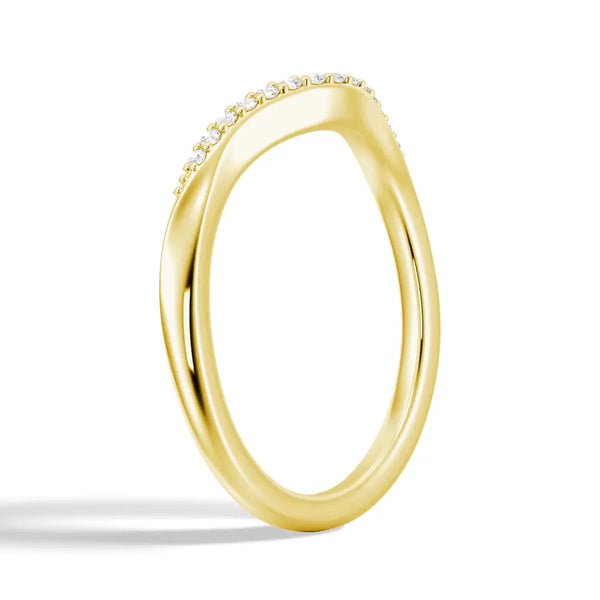 Petite Curved Lab Grown Diamond Ring