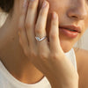 Pear Shaped Solitaire Wave Promise Ring