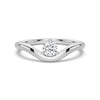 Modern Curved Band Solitaire Promise Ring