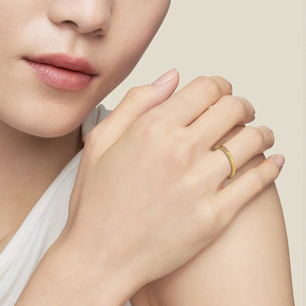 Three Stone Pave Promise Ring