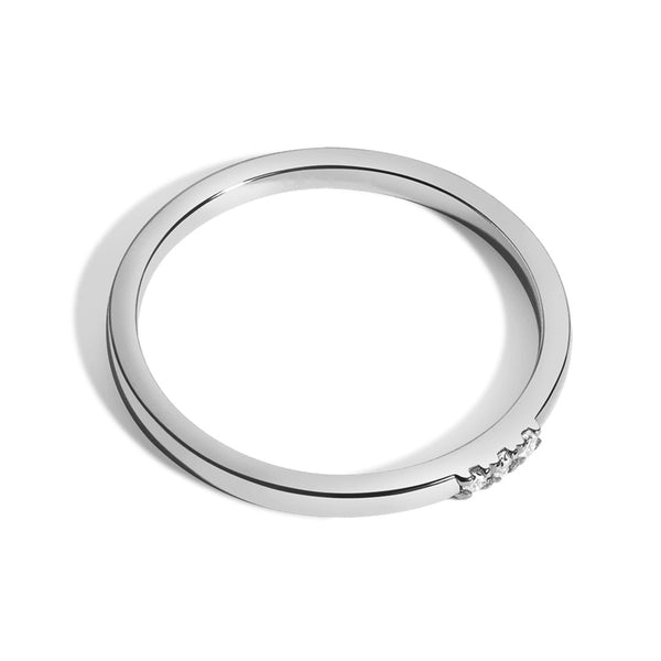 Three Stone Pave Promise Ring