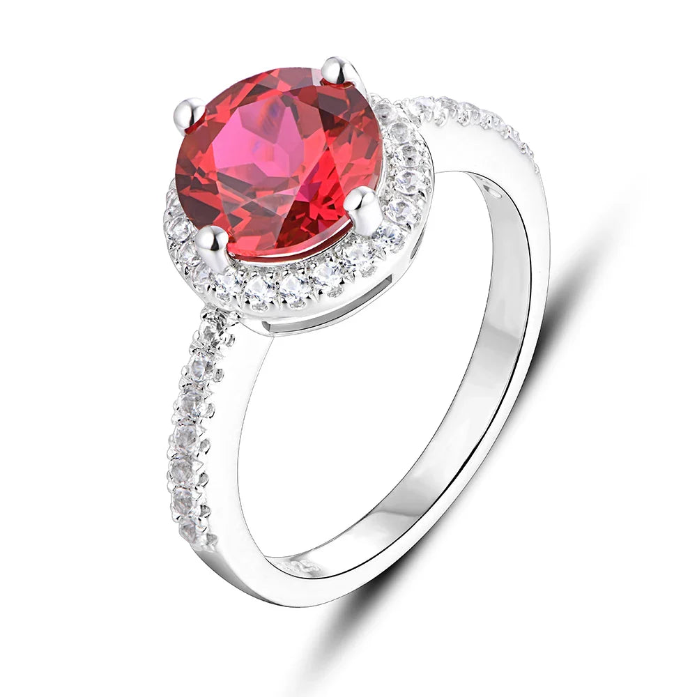 2.3 CT Round Cut Created Diaspore Ring.
