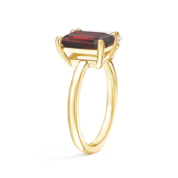 Toi et Moi Personalized Garnet Birthstone Anniversary Ring