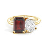 Toi et Moi Personalized Garnet Birthstone Anniversary Ring
