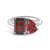 Toi et Moi Personalized Garnet Birthstone Anniversary Ring