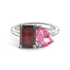 Toi et Moi Personalized Garnet Birthstone Anniversary Ring