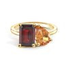 Toi et Moi Personalized Garnet Birthstone Anniversary Ring