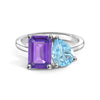 Toi et Moi Personalized Amethyst Birthstone Anniversary Ring