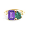 Toi et Moi Personalized Amethyst Birthstone Anniversary Ring