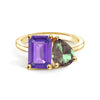 Toi et Moi Personalized Amethyst Birthstone Anniversary Ring
