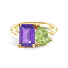 Toi et Moi Personalized Amethyst Birthstone Anniversary Ring