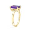 Toi et Moi Personalized Amethyst Birthstone Anniversary Ring