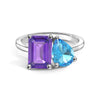 Toi et Moi Personalized Amethyst Birthstone Anniversary Ring