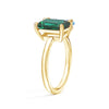 Toi et Moi Personalized Emerald Birthstone Anniversary Ring