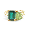 Toi et Moi Personalized Emerald Birthstone Anniversary Ring