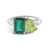 Toi et Moi Personalized Emerald Birthstone Anniversary Ring