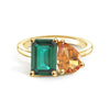 Toi et Moi Personalized Emerald Birthstone Anniversary Ring