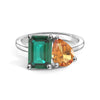 Toi et Moi Personalized Emerald Birthstone Anniversary Ring