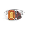Toi et Moi Personalized Citrine Birthstone Anniversary Ring