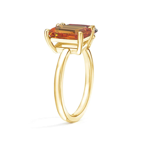 Toi et Moi Personalized Citrine Birthstone Anniversary Ring