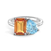 Toi et Moi Personalized Citrine Birthstone Anniversary Ring