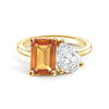 Toi et Moi Personalized Citrine Birthstone Anniversary Ring