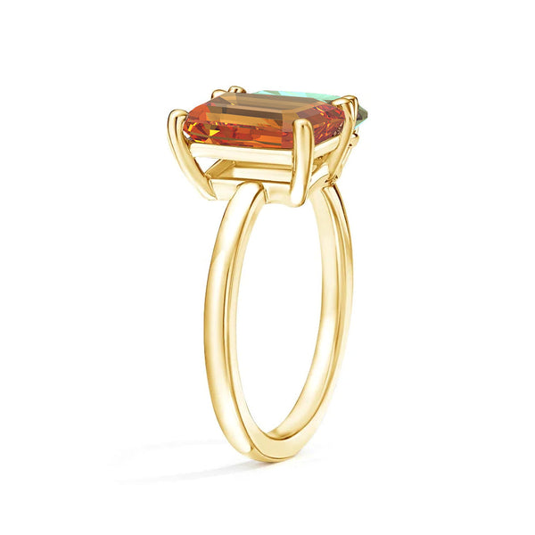 Toi et Moi Personalized Citrine Birthstone Anniversary Ring