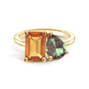 Toi et Moi Personalized Citrine Birthstone Anniversary Ring