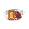 Toi et Moi Personalized Citrine Birthstone Anniversary Ring