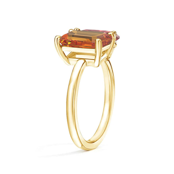 Toi et Moi Personalized Citrine Birthstone Anniversary Ring