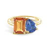 Toi et Moi Personalized Citrine Birthstone Anniversary Ring