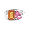 Toi et Moi Personalized Citrine Birthstone Anniversary Ring