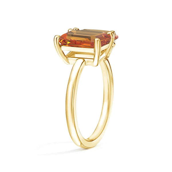 Toi et Moi Personalized Citrine Birthstone Anniversary Ring