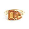 Toi et Moi Personalized Citrine Birthstone Anniversary Ring