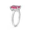 Toi et Moi Personalized Pink Tourmaline Birthstone Anniversary Ring
