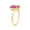 Toi et Moi Personalized Pink Tourmaline Birthstone Anniversary Ring