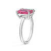 Toi et Moi Personalized Pink Tourmaline Birthstone Anniversary Ring