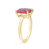 Toi et Moi Personalized Pink Tourmaline Birthstone Anniversary Ring