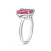 Toi et Moi Personalized Pink Tourmaline Birthstone Anniversary Ring