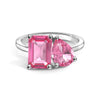 Toi et Moi Personalized Pink Tourmaline Birthstone Anniversary Ring