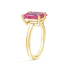 Toi et Moi Personalized Pink Tourmaline Birthstone Anniversary Ring