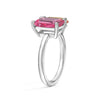 Toi et Moi Personalized Pink Tourmaline Birthstone Anniversary Ring