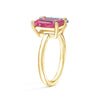 Toi et Moi Personalized Pink Tourmaline Birthstone Anniversary Ring