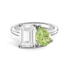 Toi et Moi Personalized White Sapphire Birthstone Anniversary Ring