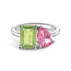 Toi et Moi Personalized Peridot Birthstone Anniversary Ring