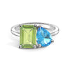 Toi et Moi Personalized Peridot Birthstone Anniversary Ring
