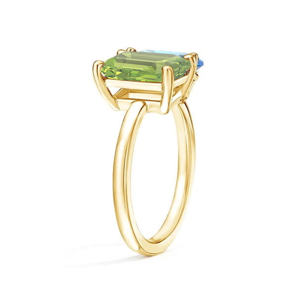 Toi et Moi Personalized Peridot Birthstone Anniversary Ring